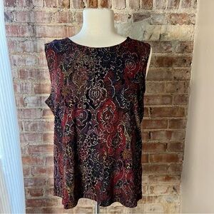 Vintage 90’s White Stag Patterned Paisley Tank -Size XL -TP02